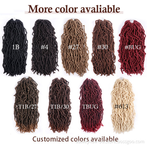 Julianna 18 24 36 Inch Wholesale Long Crochet Hair 21 Roots Faux Locs Loc Stocking Goddess Locs Crochet Synthetic Hair